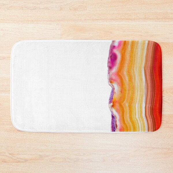 Item preview, Abstract background, red orange agate slice striped mineral designed and sold by Lukasz Szczepanski.