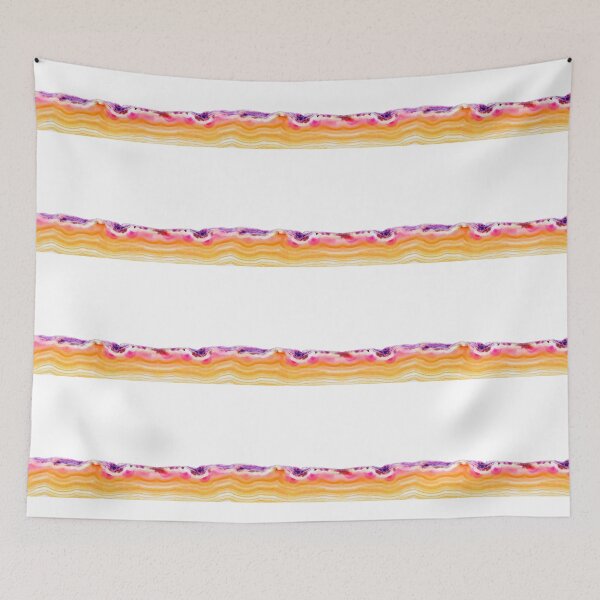 Item preview, Abstract endless background, red orange agate slice striped mineral designed and sold by Lukasz Szczepanski.