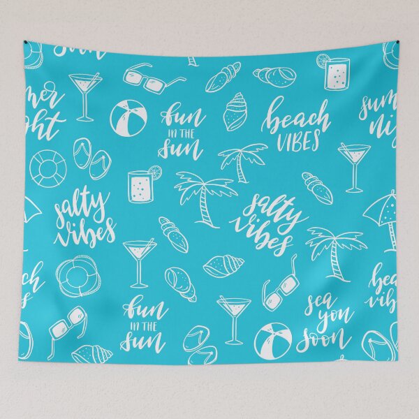 Item preview, Salty Vibes Summer Pattern designed and sold by GrayCatGraphics.
