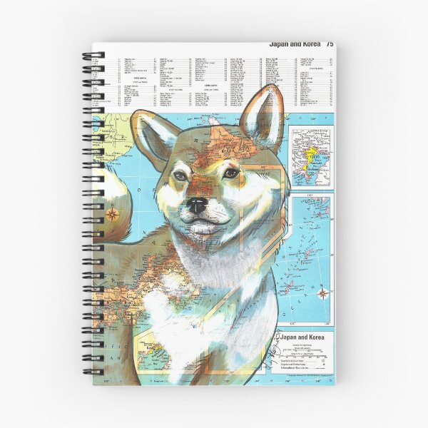 Aperçu de l'œuvre Shiba Inu sur la carte créée et vendue par Elizabeth Staley.