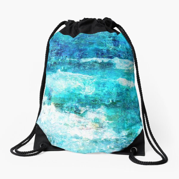 Ask The Waves Drawstring Bag