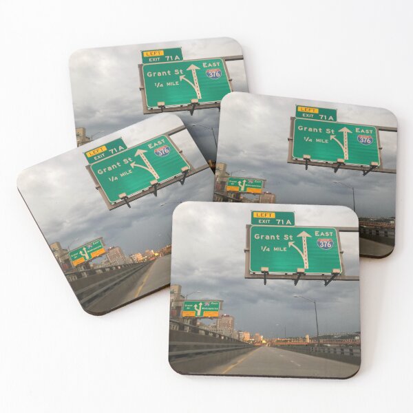 Item preview, Road Exit Sign Pittsburgh, Pennsylvania designed and sold by rachelhaak.