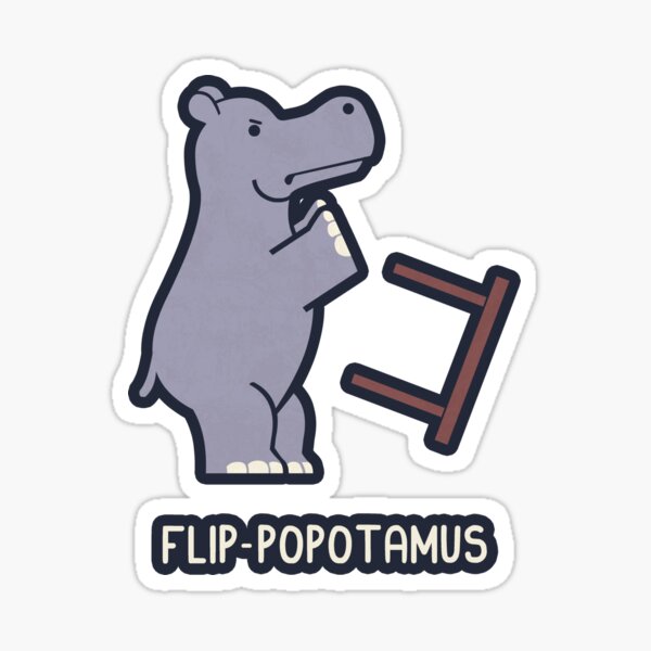 Item preview, Flip-popotamus designed and sold by HandsOffMyDinosaur.