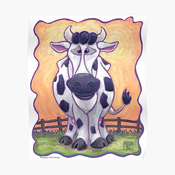 Animal Parade Cow Poster