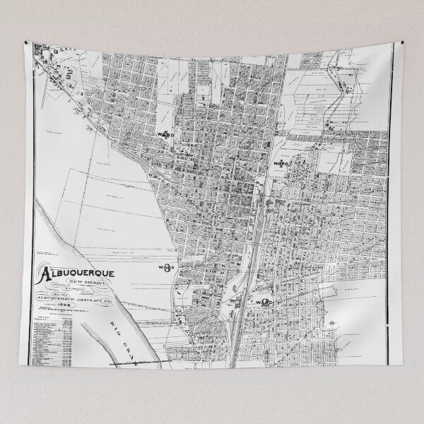 Item preview, Vintage Albuquerque NM Map (1898)  designed and sold by BravuraMedia.