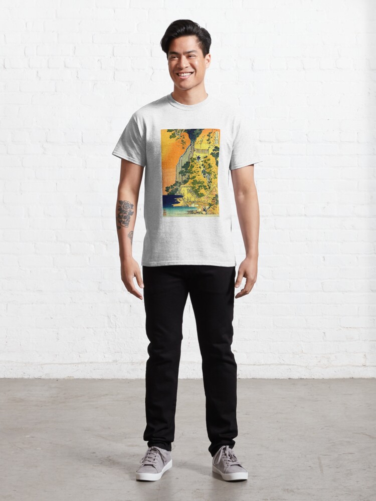 Alternate view of 'Waterfalls in All Provinces' by Katsushika Hokusai (Reproduction) Classic T-Shirt