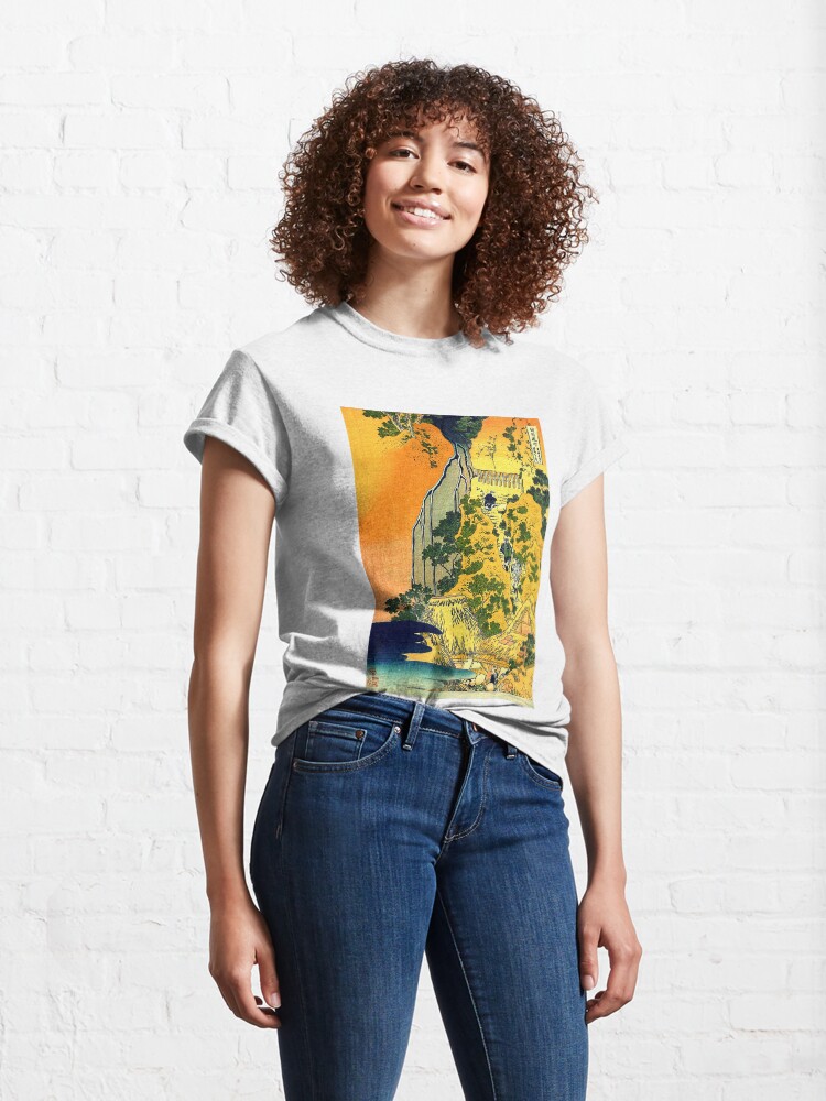 Alternate view of 'Waterfalls in All Provinces' by Katsushika Hokusai (Reproduction) Classic T-Shirt