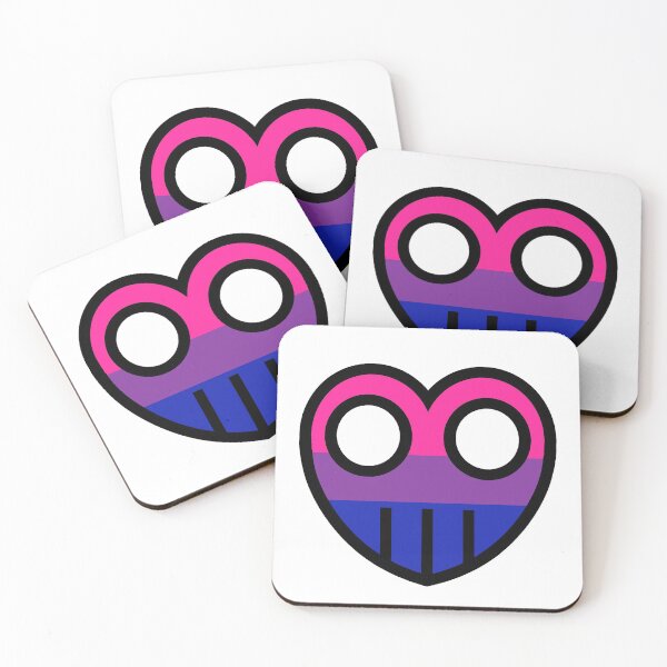 Item preview, The Bar Bots Heart Bi Pride Flag designed and sold by Picklerocket.