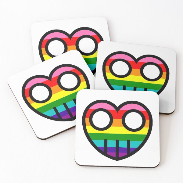 Item preview, The Bar Bots Heart Gay Pride Flag designed and sold by Picklerocket.