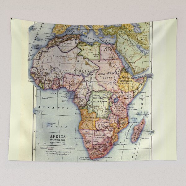 Item preview, Vintage Africa Map (1921) designed and sold by BravuraMedia.