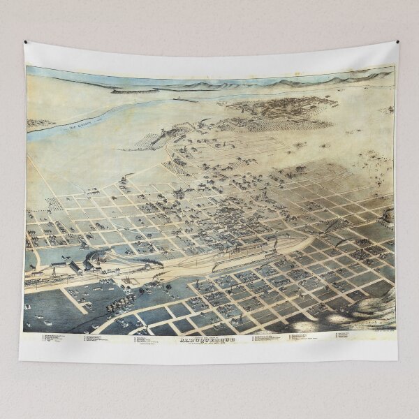 Item preview, Vintage Albuquerque NM Map (1886) designed and sold by BravuraMedia.