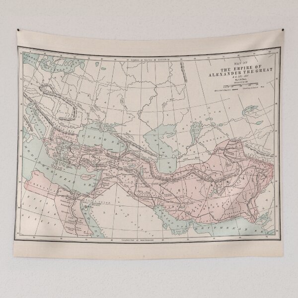 Item preview, Alexander The Great Empire Vintage Map (1901) designed and sold by BravuraMedia.