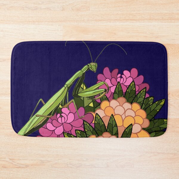 Item preview, Praying mantis resting on peony flowers designed and sold by patternsbymira.