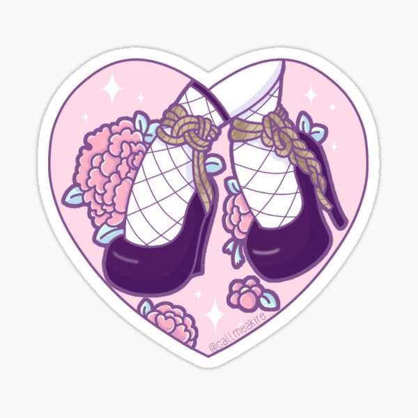Shibari pink shoes Sticker
