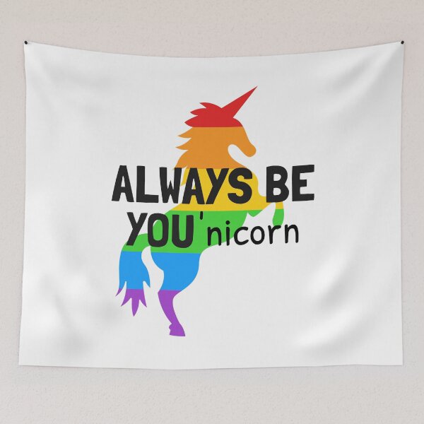 Item preview, Always be YOU'nicorn - A Funny and Inspirational Unicorn Pride Design designed and sold by traciwithani.