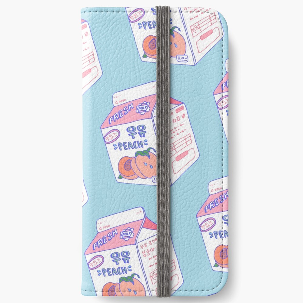 Peach Milk Carton iPhone Wallet