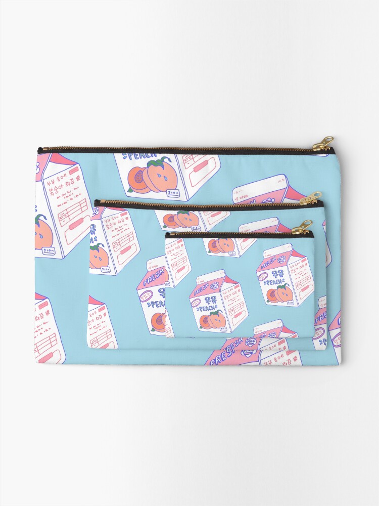 Alternate view of Peach Milk Carton Zipper Pouch
