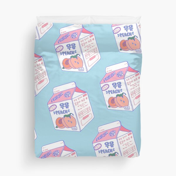 Peach Milk Carton Duvet Cover