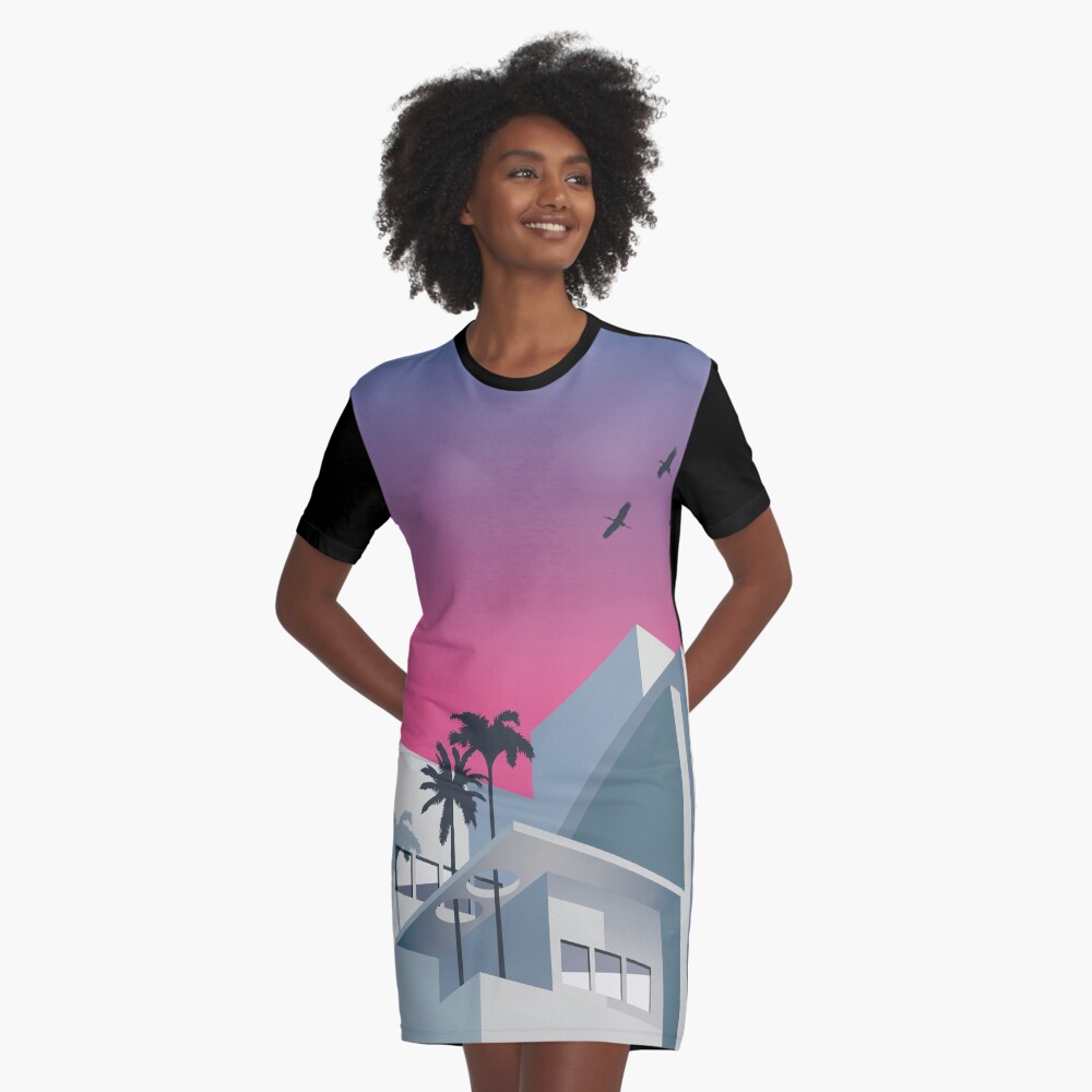 Item preview, Graphic T-Shirt Dress designed and sold by WeeBirdDesign.