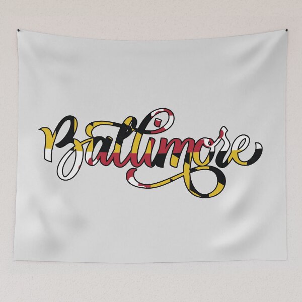 Item preview, Baltimore Maryland Flag Script designed and sold by polliadesign.