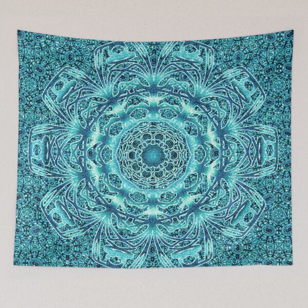 Item preview, Aqua Lumi Mandala designed and sold by Nina May Designs.