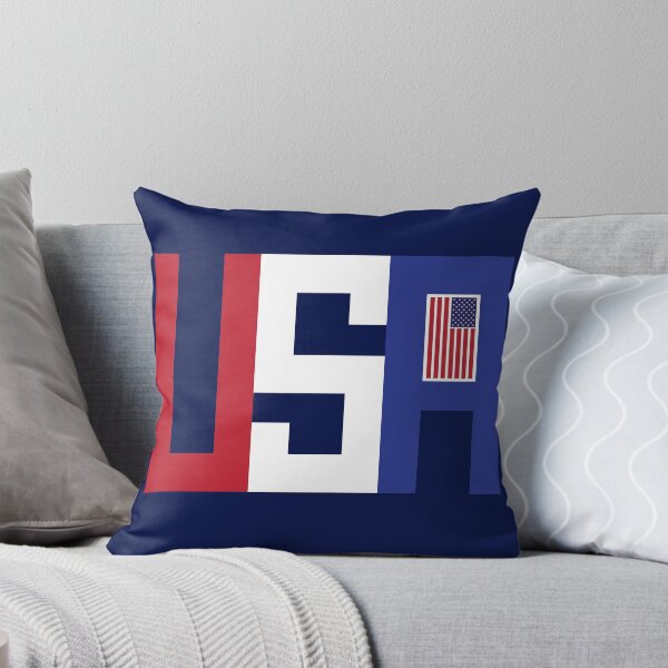 Item preview, USA Fourth of July Red White Blue Typography Flag designed and sold by gstrehlow2011.