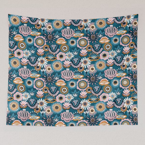 Item preview, FOLK FLORAL SEAMLESS MODERN ABSTRACT designed and sold by edleon.
