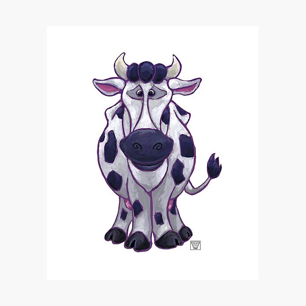 Animal Parade Cow Silhouette Photographic Print