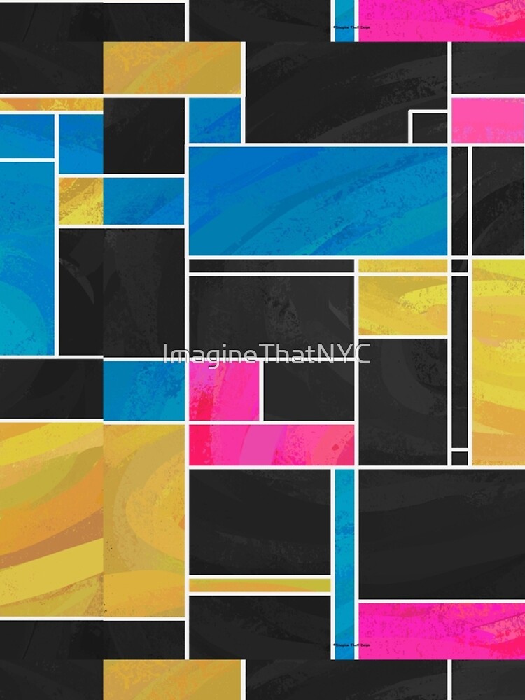 Mondrian Blue Pink Black by ImagineThatNYC