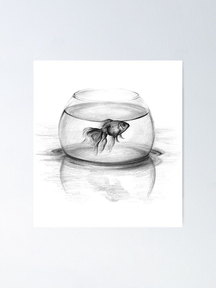 Premium Vector | Cartoon goldfish swimming in fishbowl