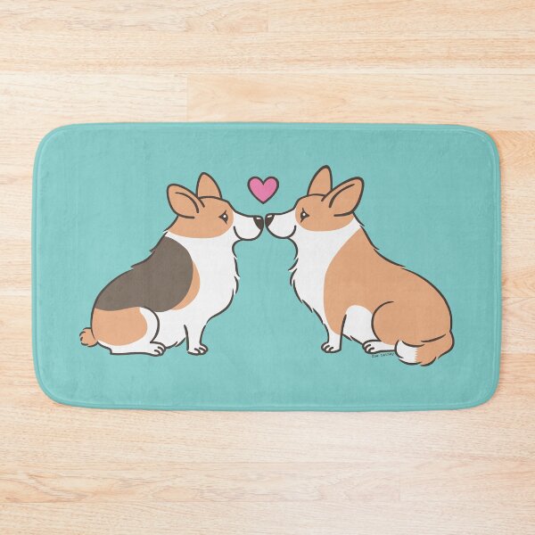 Corgi Love Bath Mat