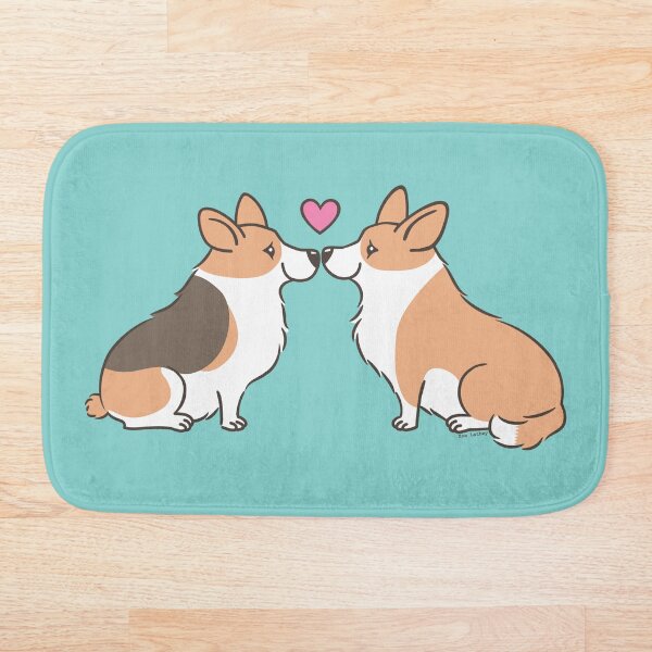 Corgi Love Bath Mat