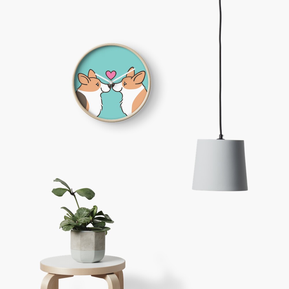 Corgi Love Clock