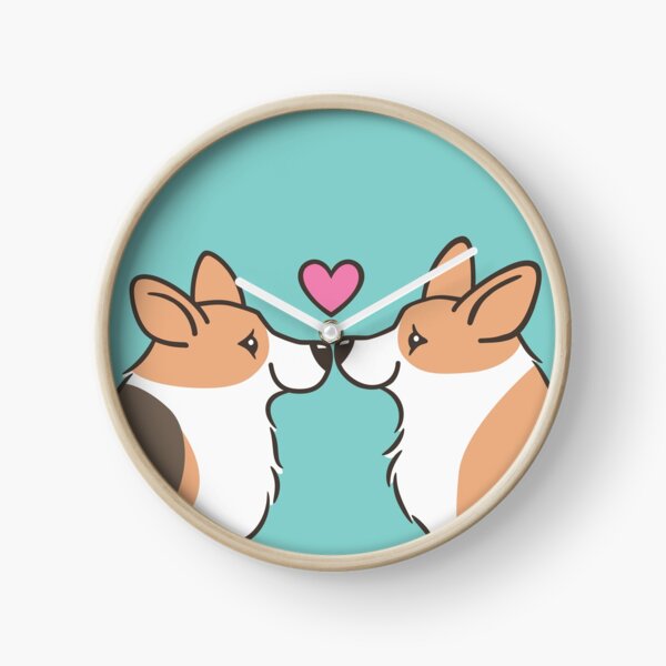 Corgi Love Clock