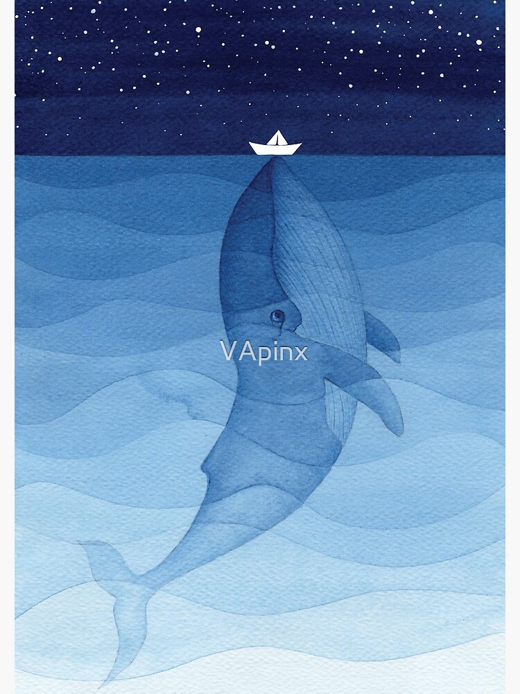 Thumbnail 3 of 3, Spiral Notebook, Blue whale, sea animal designed and sold by VApinx.