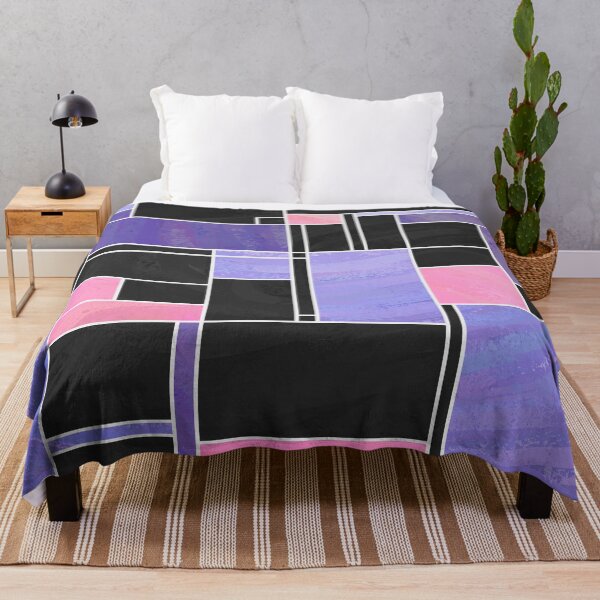 Item preview, Mondrian Purple Pink Black  designed and sold by ImagineThatNYC.