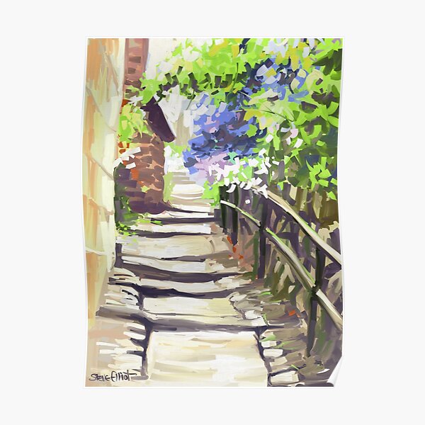 Sunny Steps at Robin Hood's Bay Poster