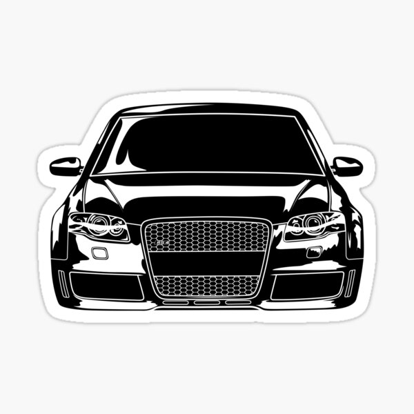 Audi A4 S4 - EVO adesivi laterali adesive auto sticker - 5156