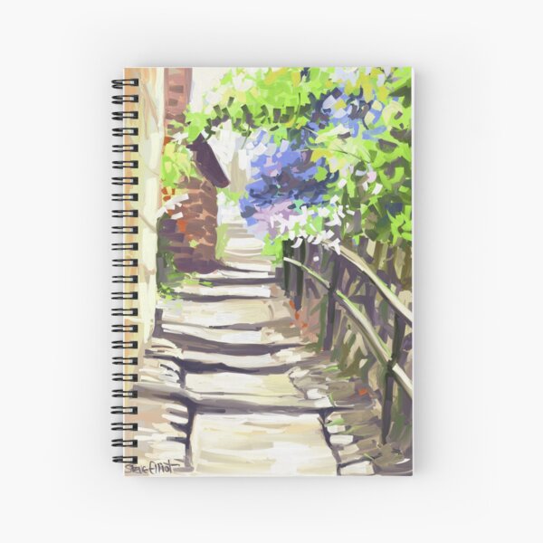 Sunny Steps at Robin Hood's Bay Spiral Notebook