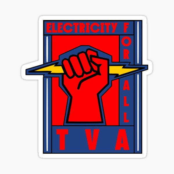 TVA-New Deal Patriotic Poster Sticker
