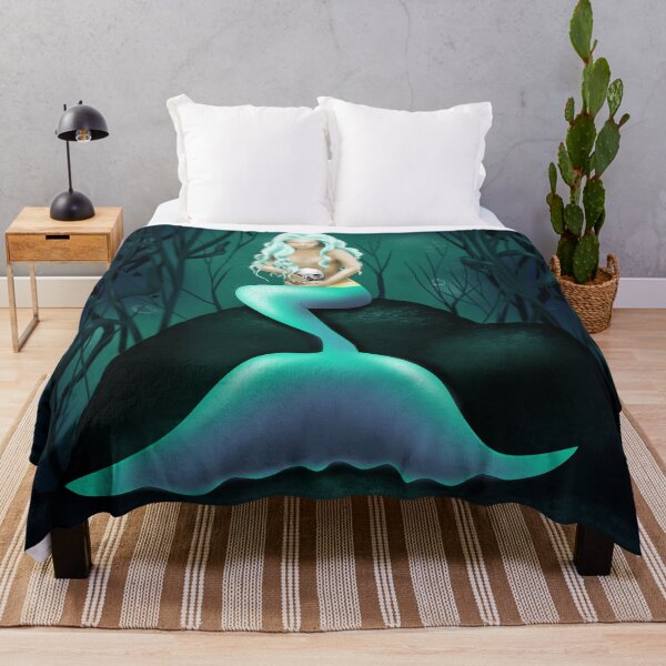 Item preview, Mermaid Holding Skull designed and sold by mandilynnart.