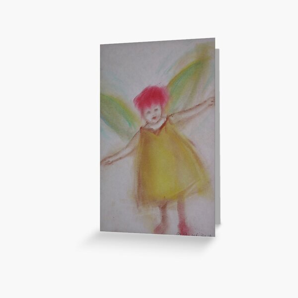 "An Angel's Joyful Flight" Greeting Card