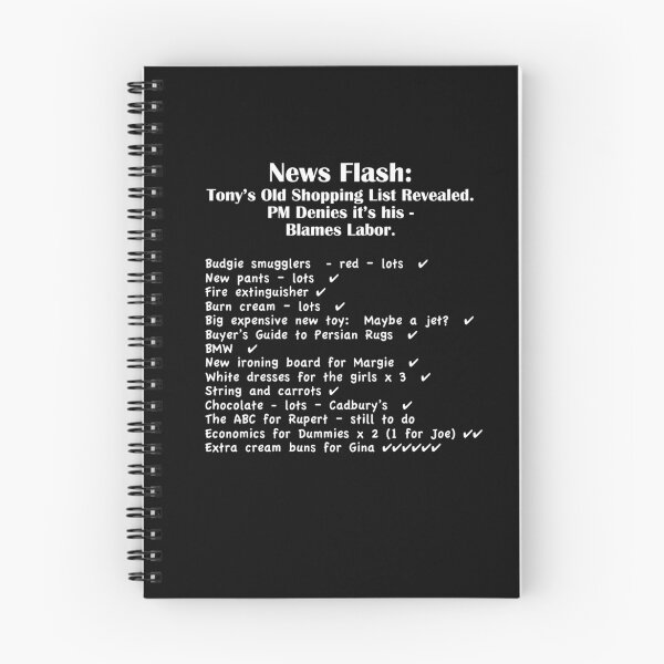 Item preview, Tony's Shopping List - White Text  designed and sold by Heatherian.