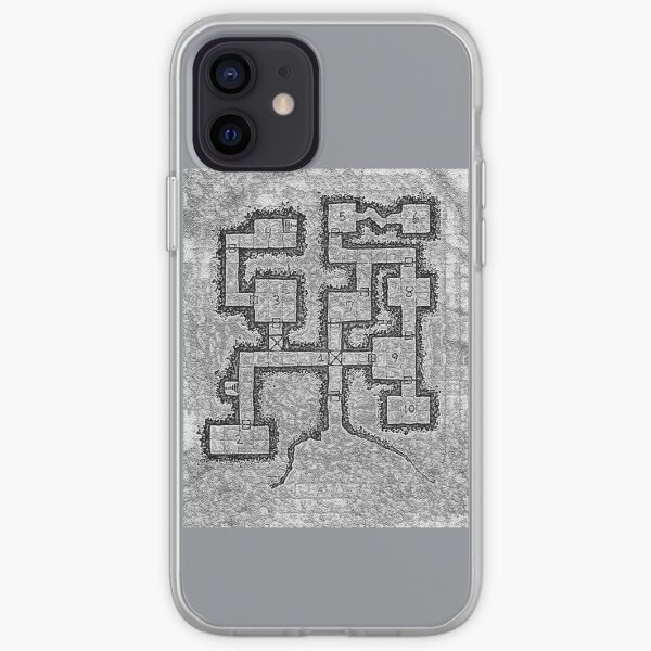 Old School Dungeon Map Design 3 iPhone Soft Case