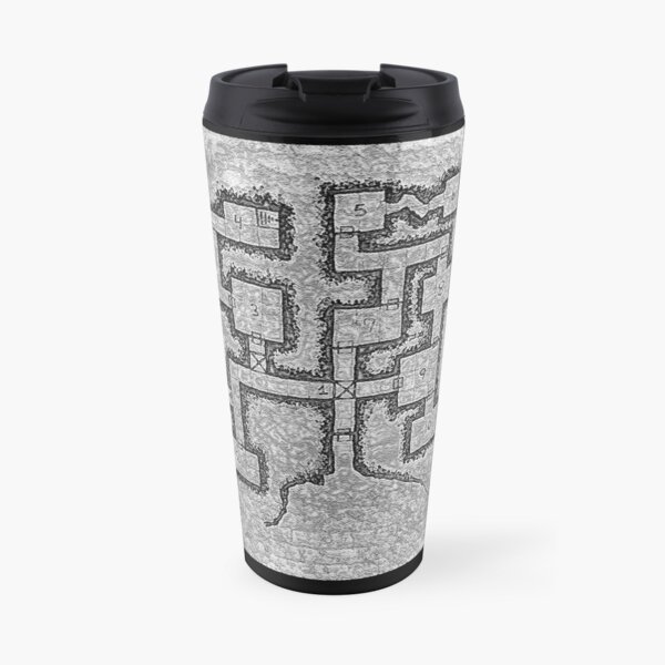 Old School Dungeon Map Design 3 Travel Mug