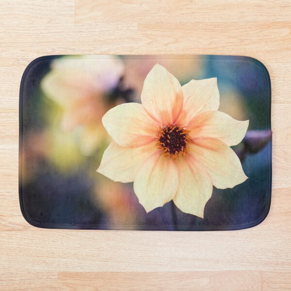 Yellow Summer Flower Bath Mat
