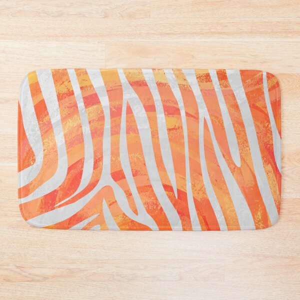 Item preview, Zebra Orange and White Print designed and sold by ImagineThatNYC.