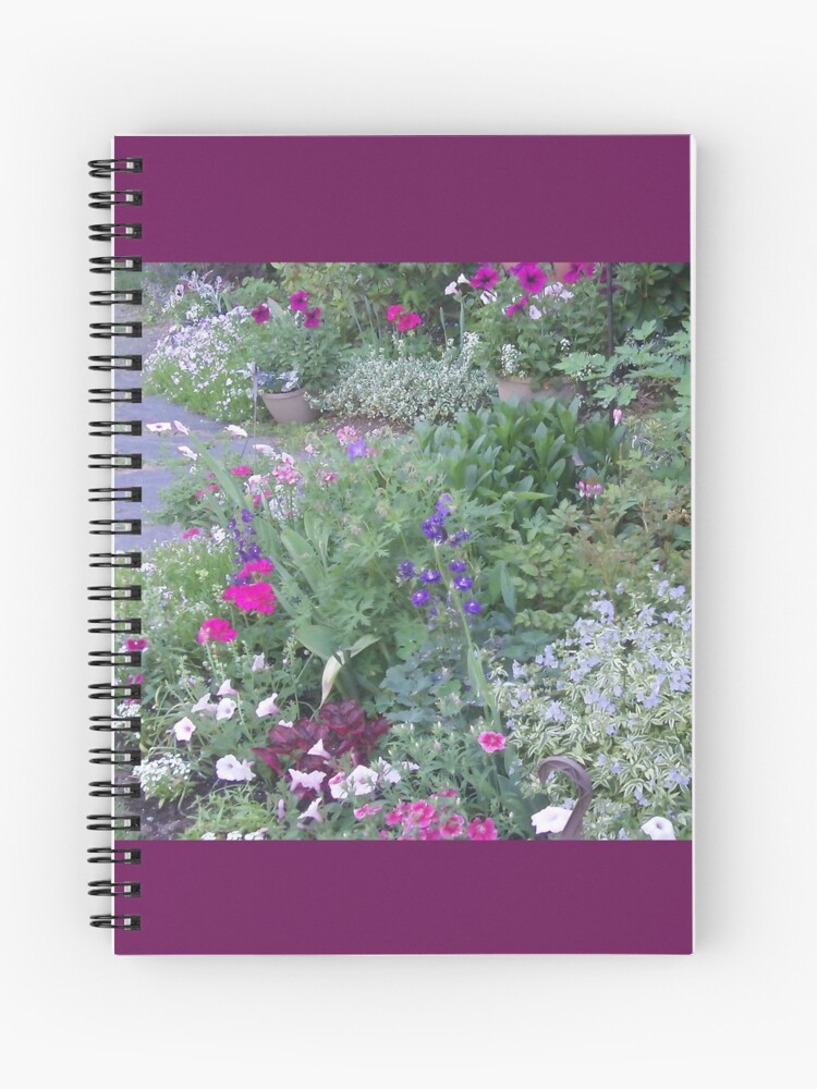 Luscious Garden Path Spiral Notebook By Katkenndesigns Redbubble