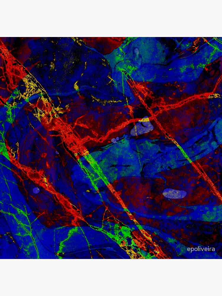 Colorful Red Blue Marble Pattern by epoliveira