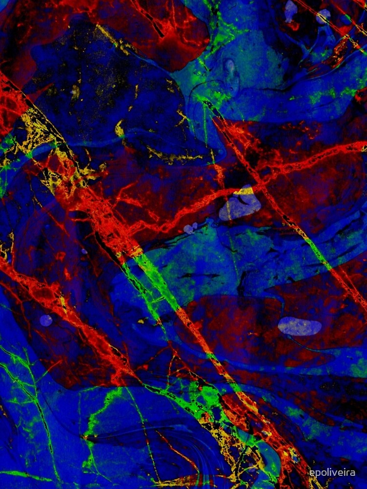 Colorful Red Blue Marble Pattern by epoliveira